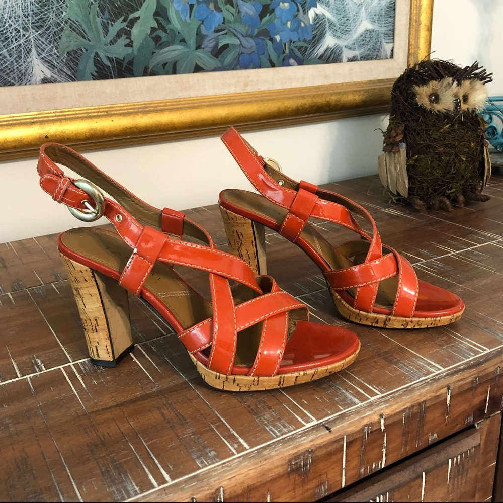 Tahari Orange Sandals